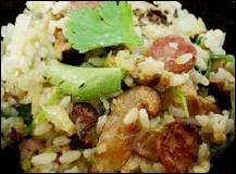 椰菜臘腸燜飯