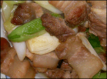 蒜炒五花肉